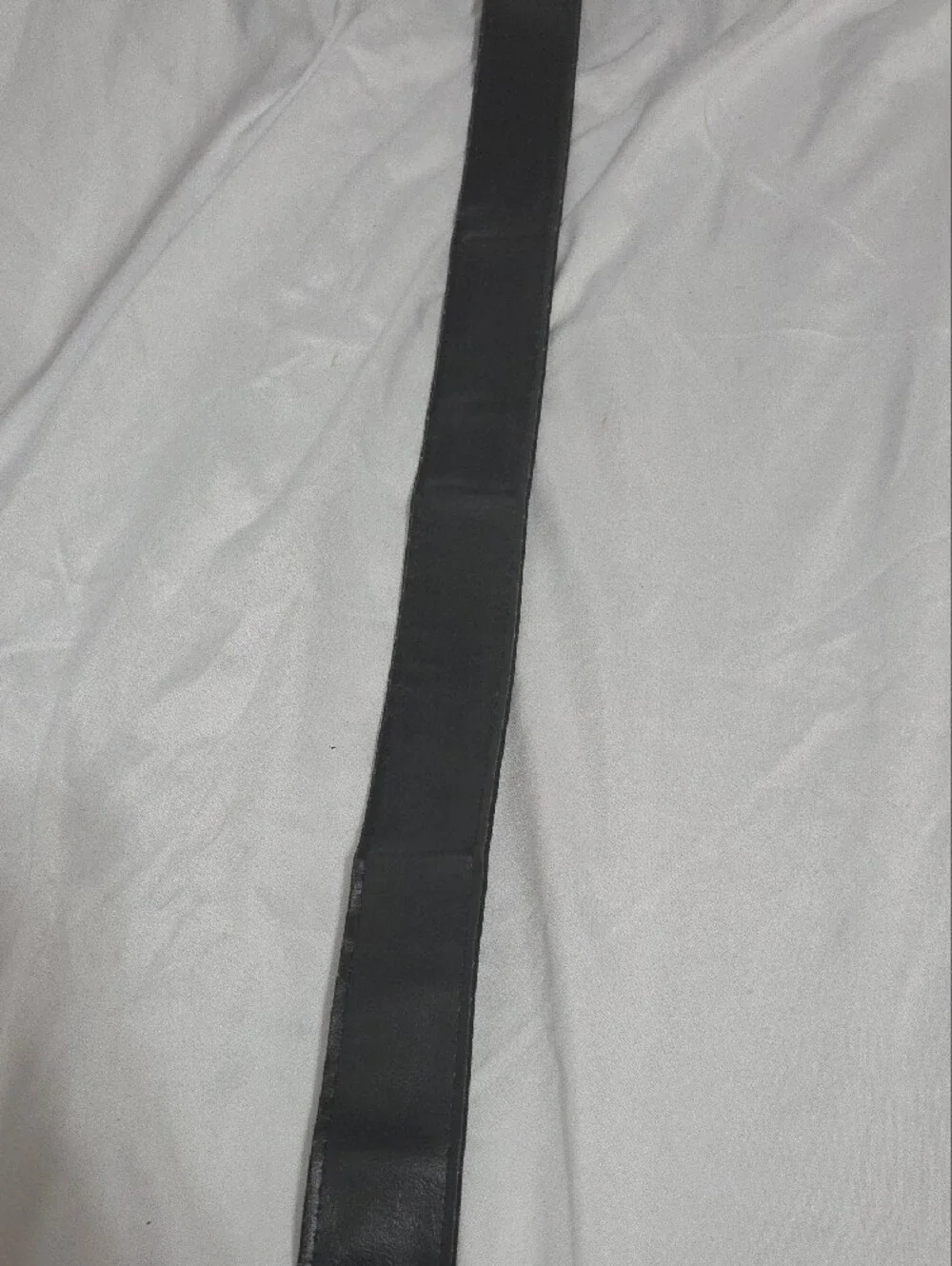 Classic Design Black Fabric Covered Belt, Square Buckle, Size 28-32, Good Cond